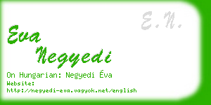 eva negyedi business card